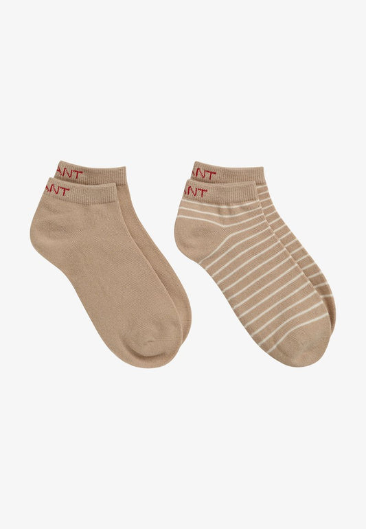 Gant 2-PACK BRETON STRIPE - Socken - Dry Sand