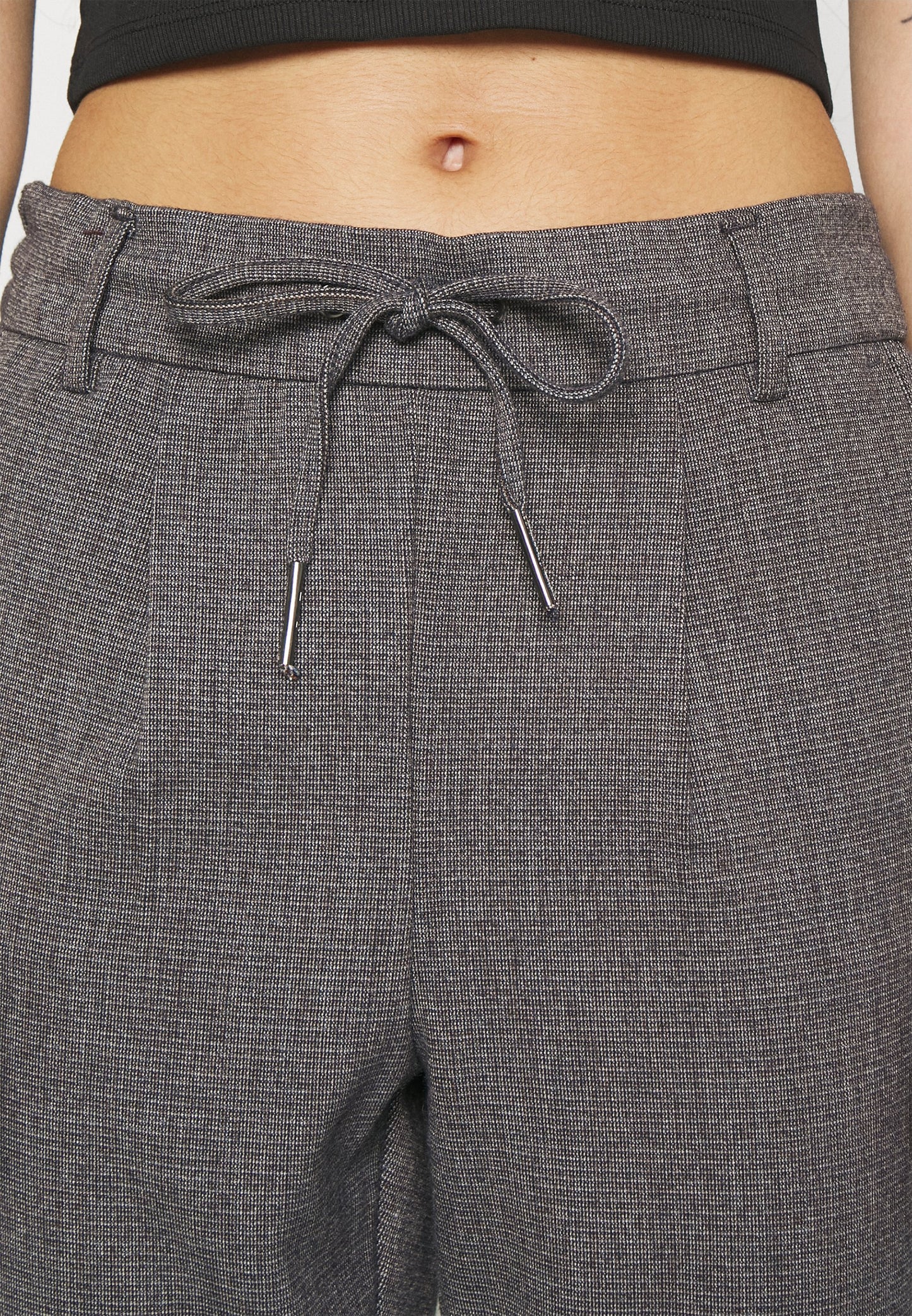 ONLY Petite ONLPOPTRASH ELISE EASY PAN - Trousers - Dark Grey Melange
