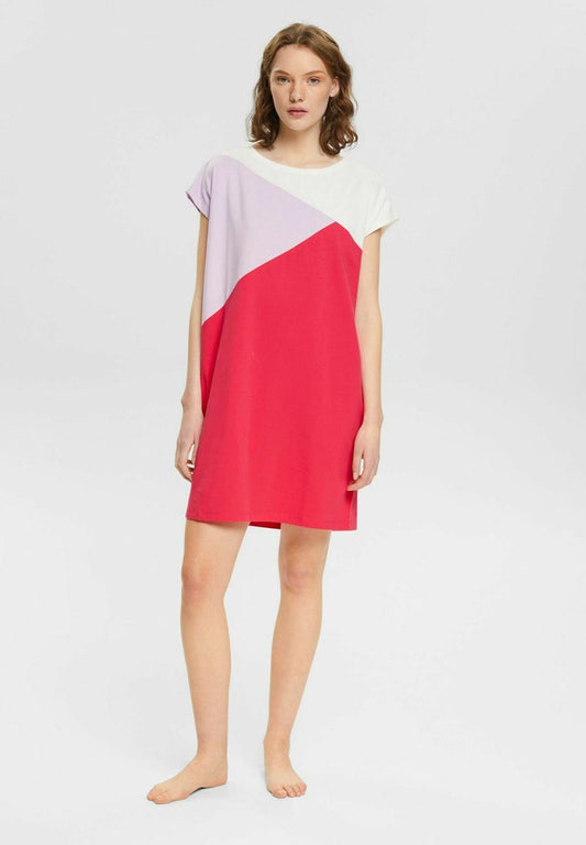 ESPRIT COLOUR BLOCK SUS NS SS - Nachthemd - Pink Fuchsia