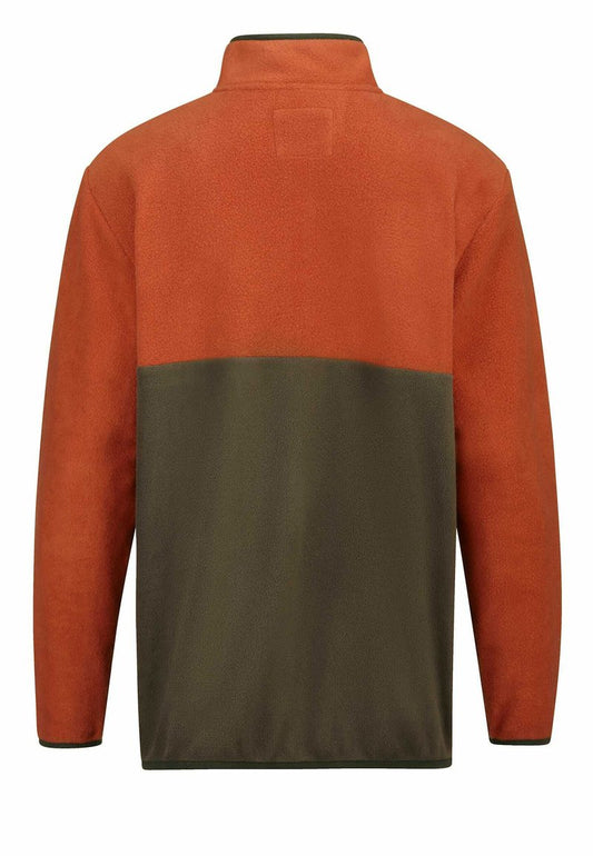Fleecejacke - Terracotta/oliv