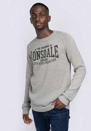 Lonsdale NORMALE PASSFORM BURGHEAD - Sweatshirt - Marl Grey Black