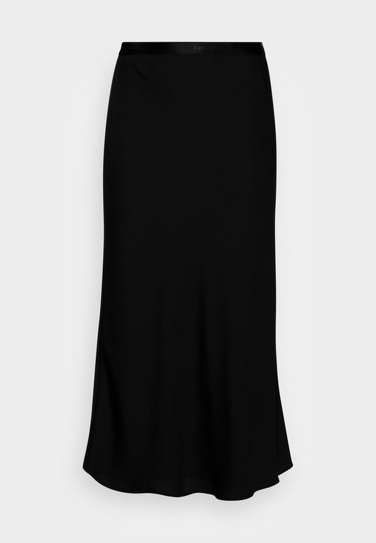 Calvin Klein BIAS CUT MIDI SKIRT - A-Linien-Rock - Black