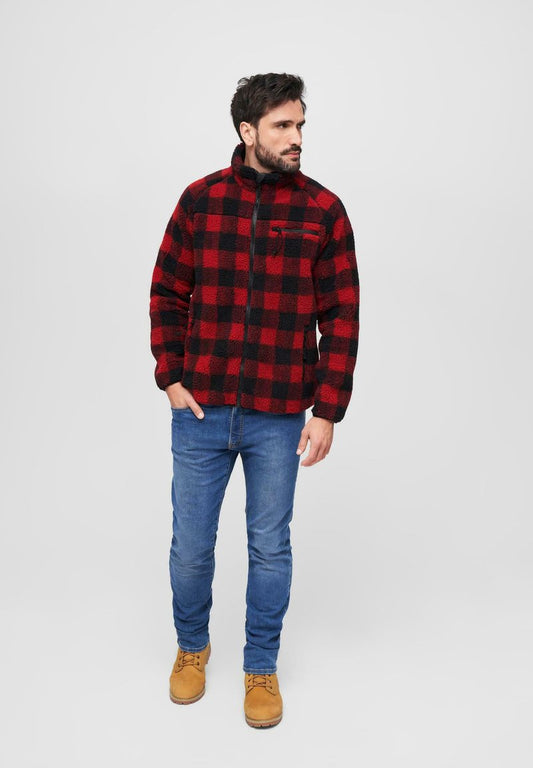Brandit ACCESSOIRES TEDDY - Fleecejacke - Red/black/white