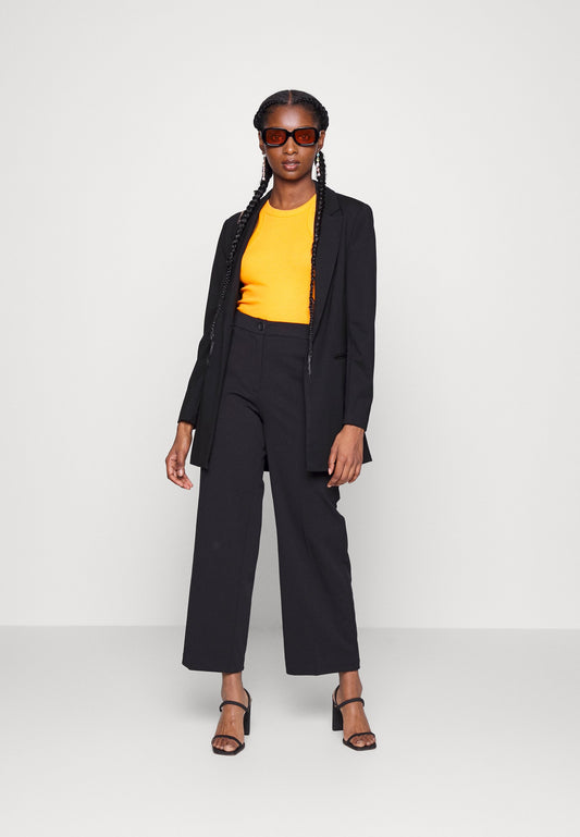 ONLY Petite ONLCAROLINA LONG PANT - Trousers - Black