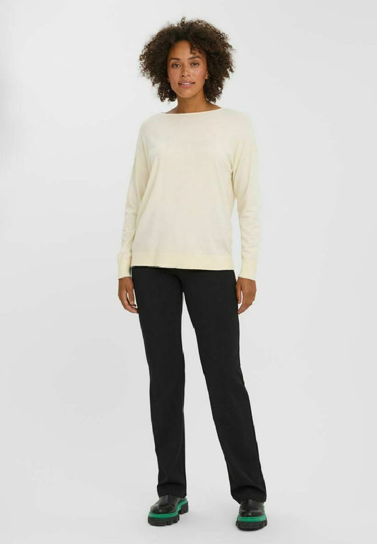 Vero Moda VMKARIS BOATNECK BOXY - Strickpullover - Birch