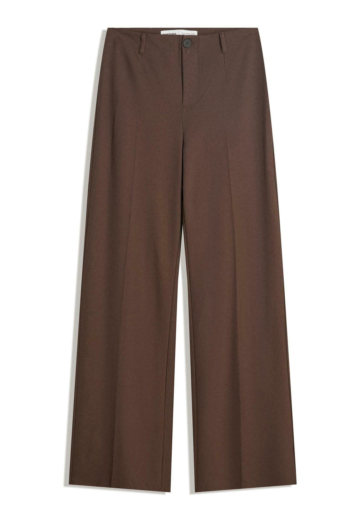 BERSHKA WIDE-LEG TAILORED - Trousers - Black