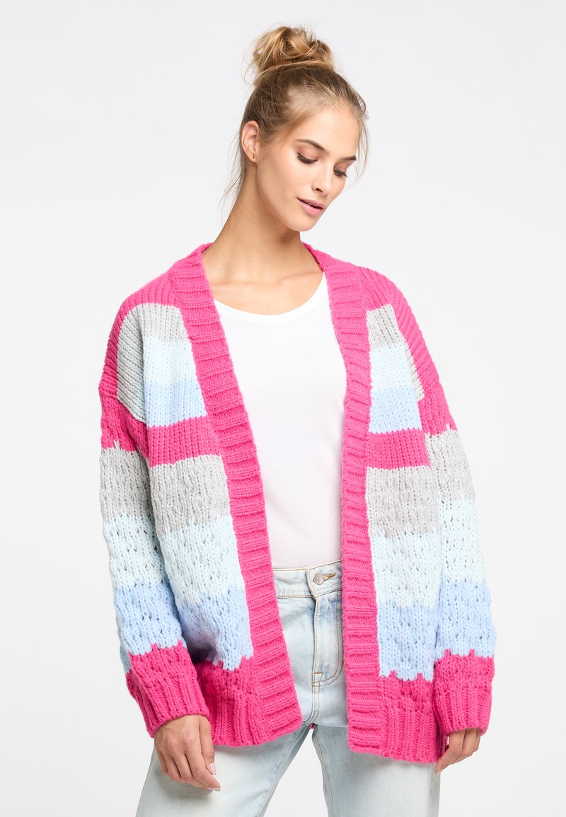 IZIA OFFENER GAYA - Strickjacke - Pink