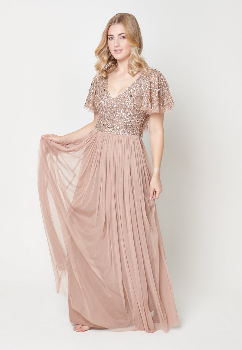 EMBELLISHED SEQUINS - Ballkleid - Taupe Blush
