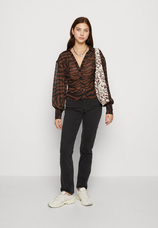 Gina Tricot SIVAN BLOUSE - Bluse - Brown