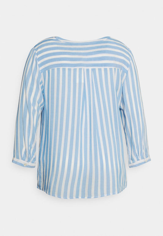 MY TRUE ME TOM TAILOR BLOUSE STRIPED - Bluse - Bleu/white