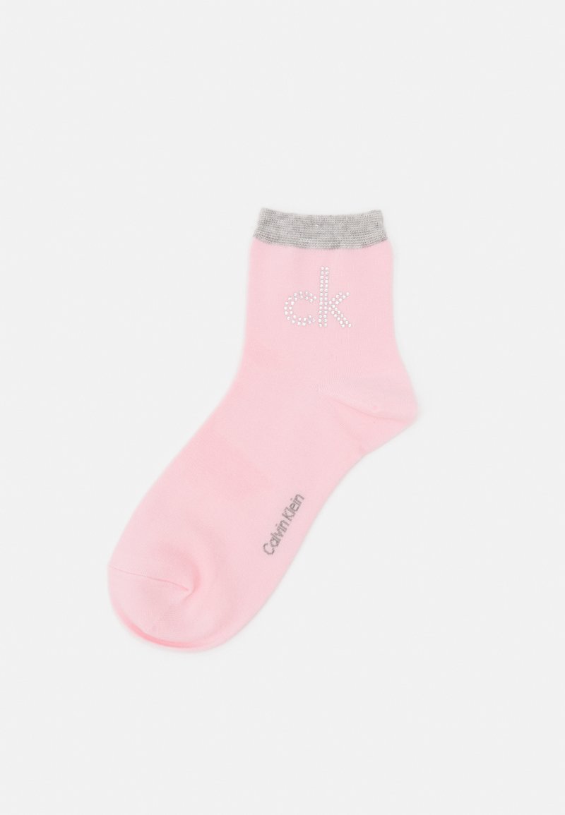 CALVIN KLEIN UNDERWEAR WOMEN SHORT SOCK CRYSTAL LOGO PIPER - Socken - Black