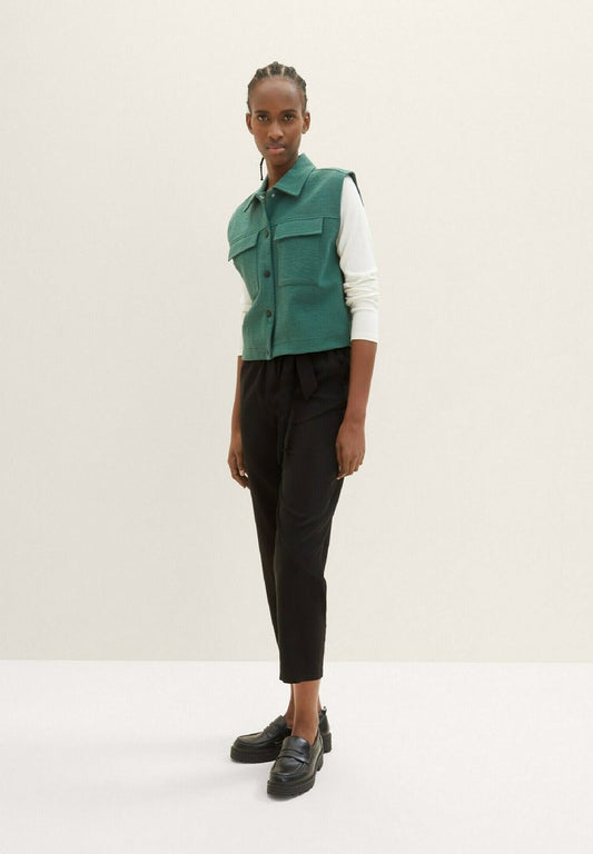 TOM TAILOR Denim TAPERED RELAXED - Stoffhose - Deep Black
