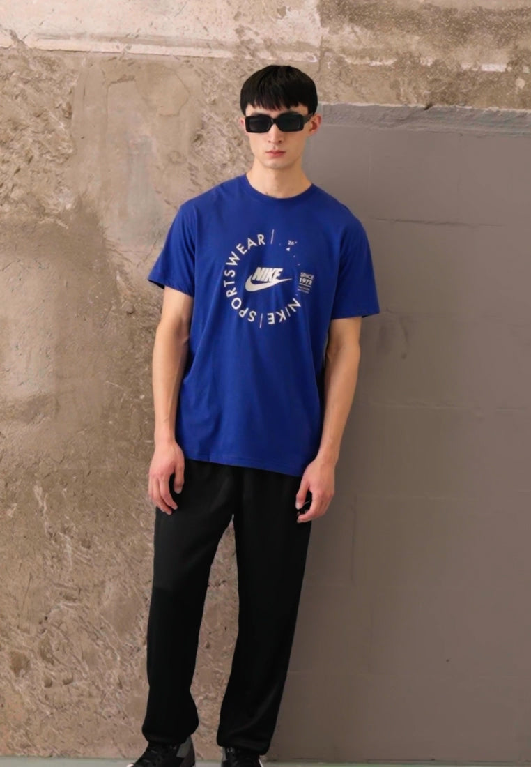 Nike Sportswear TEE - T-Shirt Print - Deep Royal Blue/light Bone