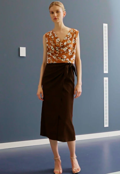 Anna Field A-Linien-Rock - Brown