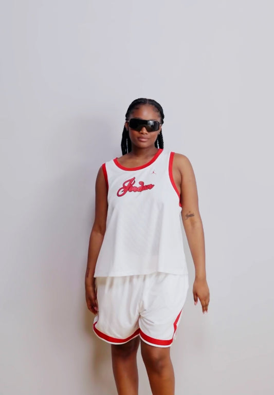 Jordan HERITAGE DIAMOND - Shorts - White/gym Red