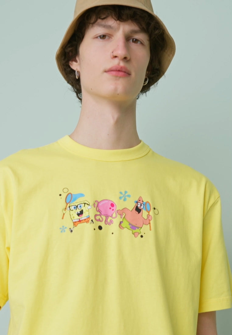 Puma SPONGEBOB GRAPHIC TEE - T-Shirt Print - Lucent Yellow