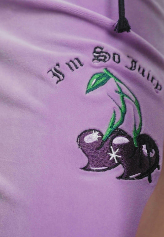 Juicy Couture CLASSIC TRACKPANT WITH CHERRY BRANDING - Jogginghose - Sheer Lilac