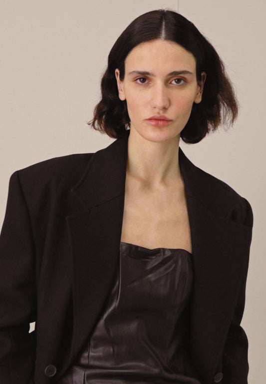 Materiel BOXY COAT - Klassischer Mantel - Black