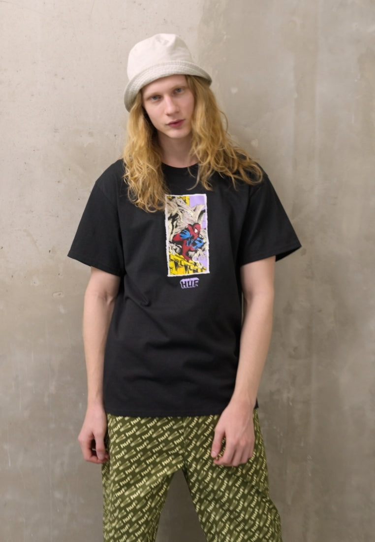 HUF MOODY TEE - T-Shirt Print - Black