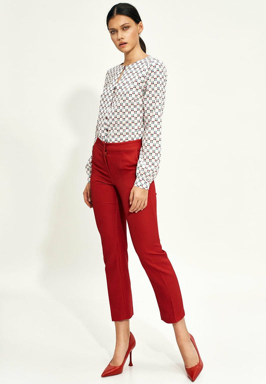  Stoffhose - Czerwony