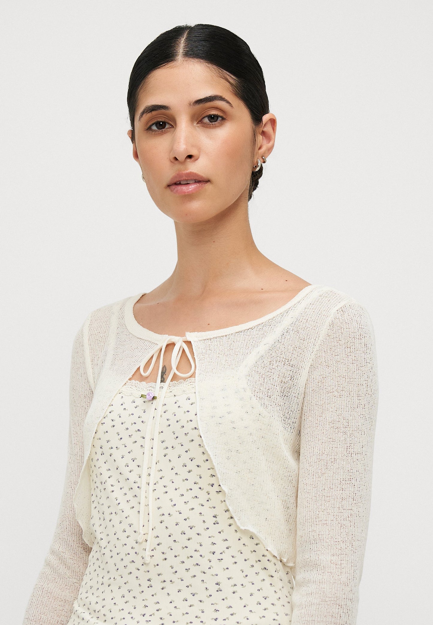 ONLY Petite ONLLEMONE DOUBLE - Long Sleeved Top - Egret