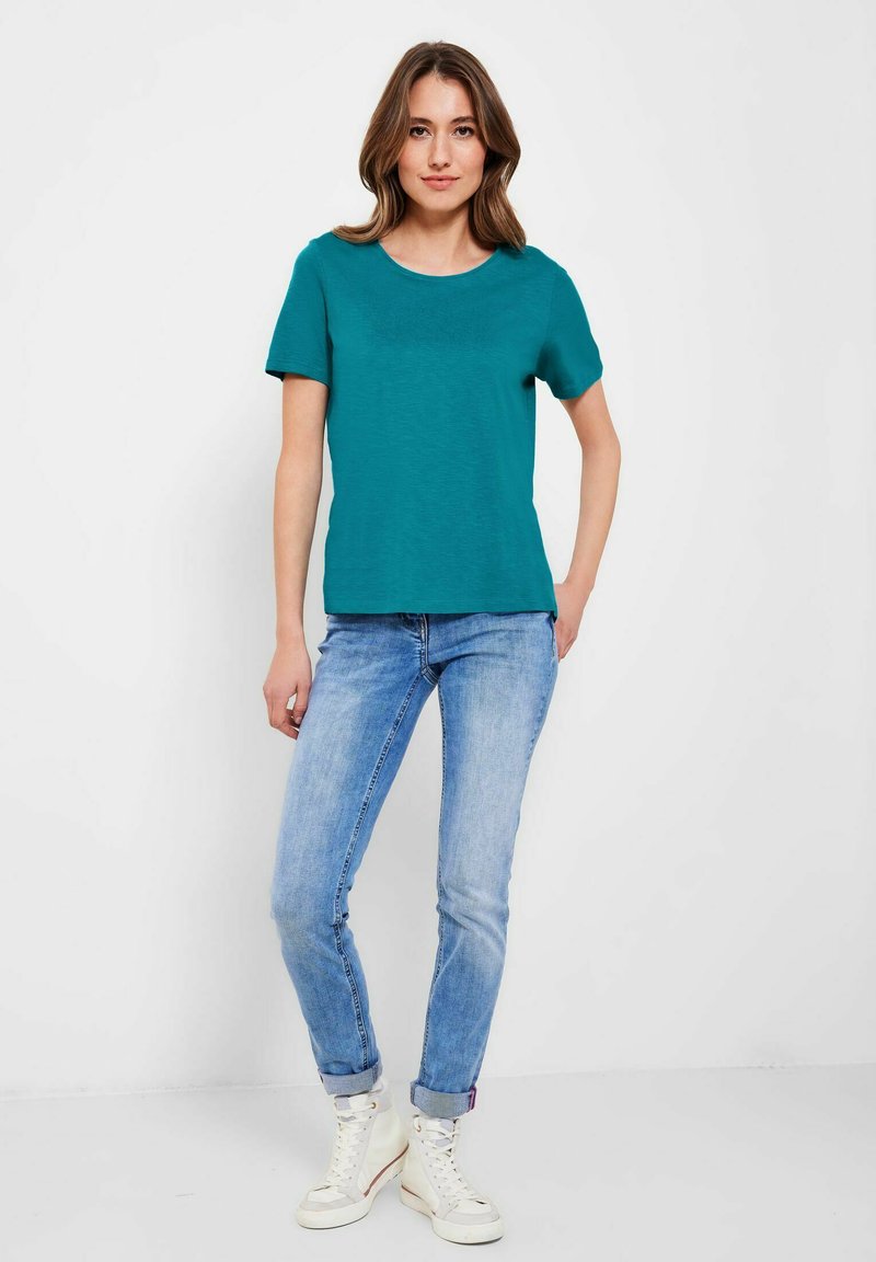 Cecil IN UNIFARBE - T-Shirt Basic - Blau