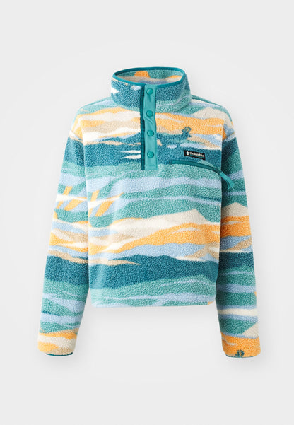 Columbia HELVETIA™ II PRINTED CROPPED HALF SNAP - Fleece Jumper - Everblue Sisters/rain Forest
