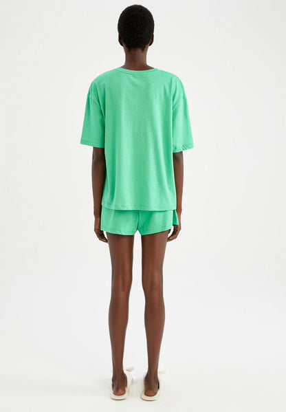 DeFacto SET REGULAR FIT - Nachtwäsche Set - Green