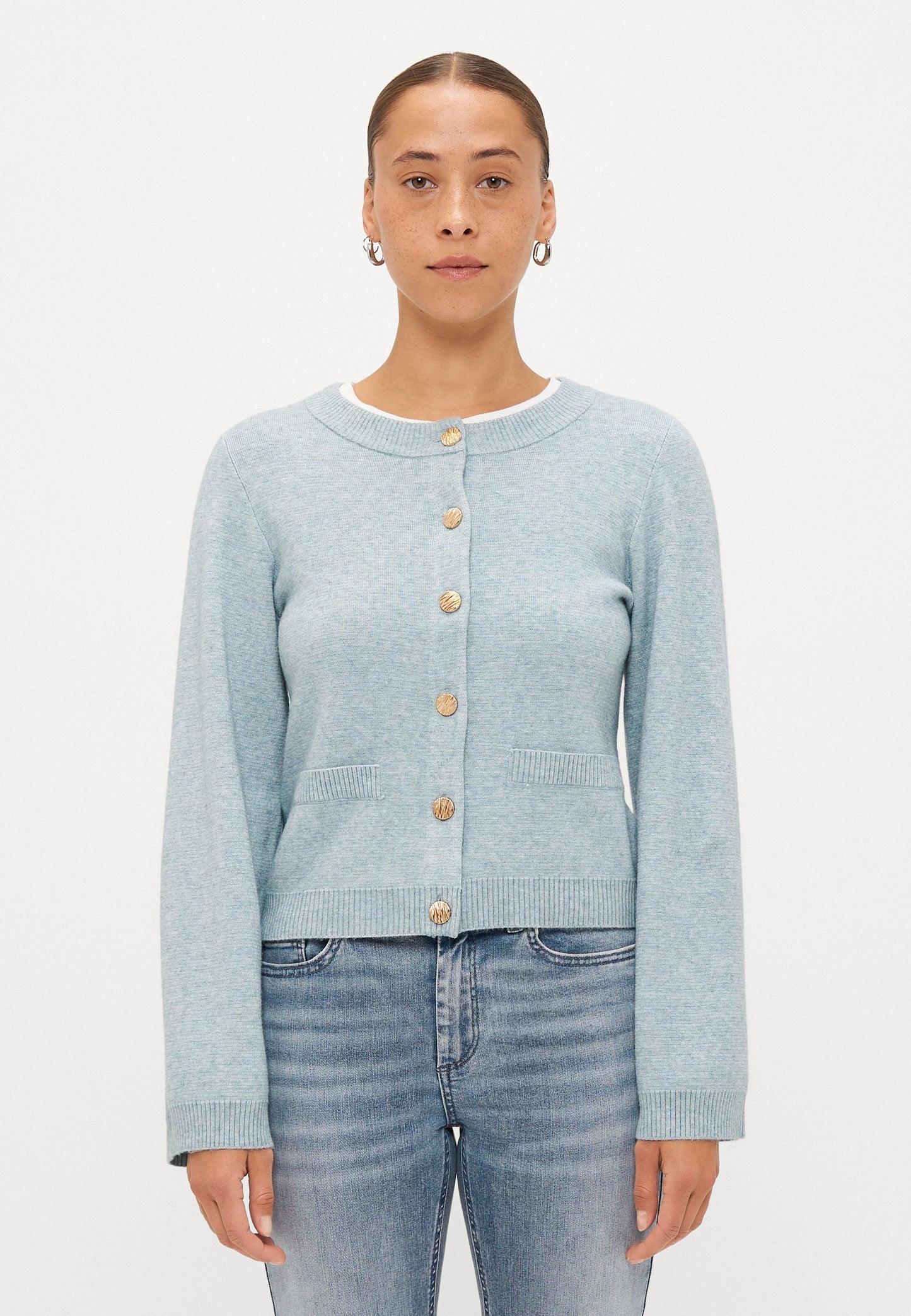 ONLY Petite ONLIBI ELLA BUTTON CARDIGAN - Cardigan - Arona/gold-coloured