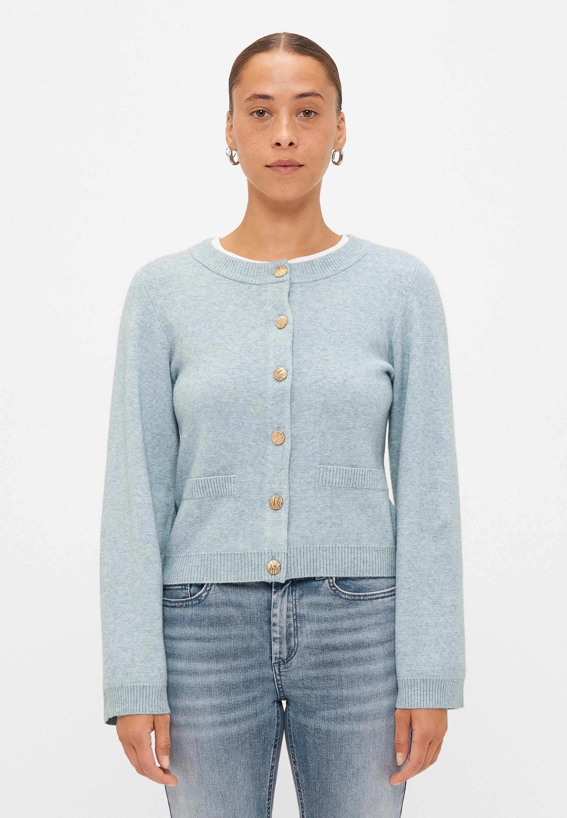 ONLY Petite ONLIBI ELLA BUTTON CARDIGAN - Cardigan - Arona/gold-coloured