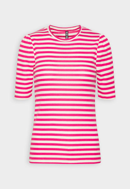 Pieces PCRUKA SS PUFF NOOS BC - T-Shirt Print - Marina