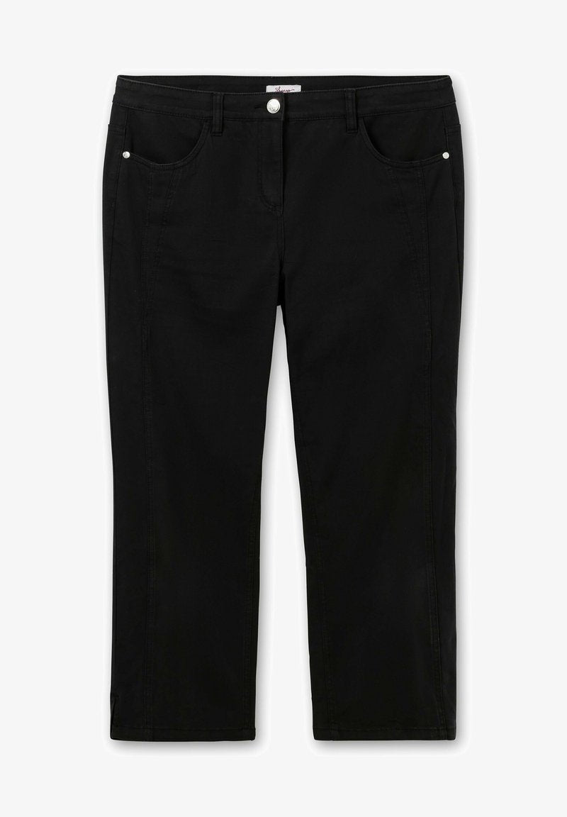 Sheego TWILL - Stoffhose - Schwarz