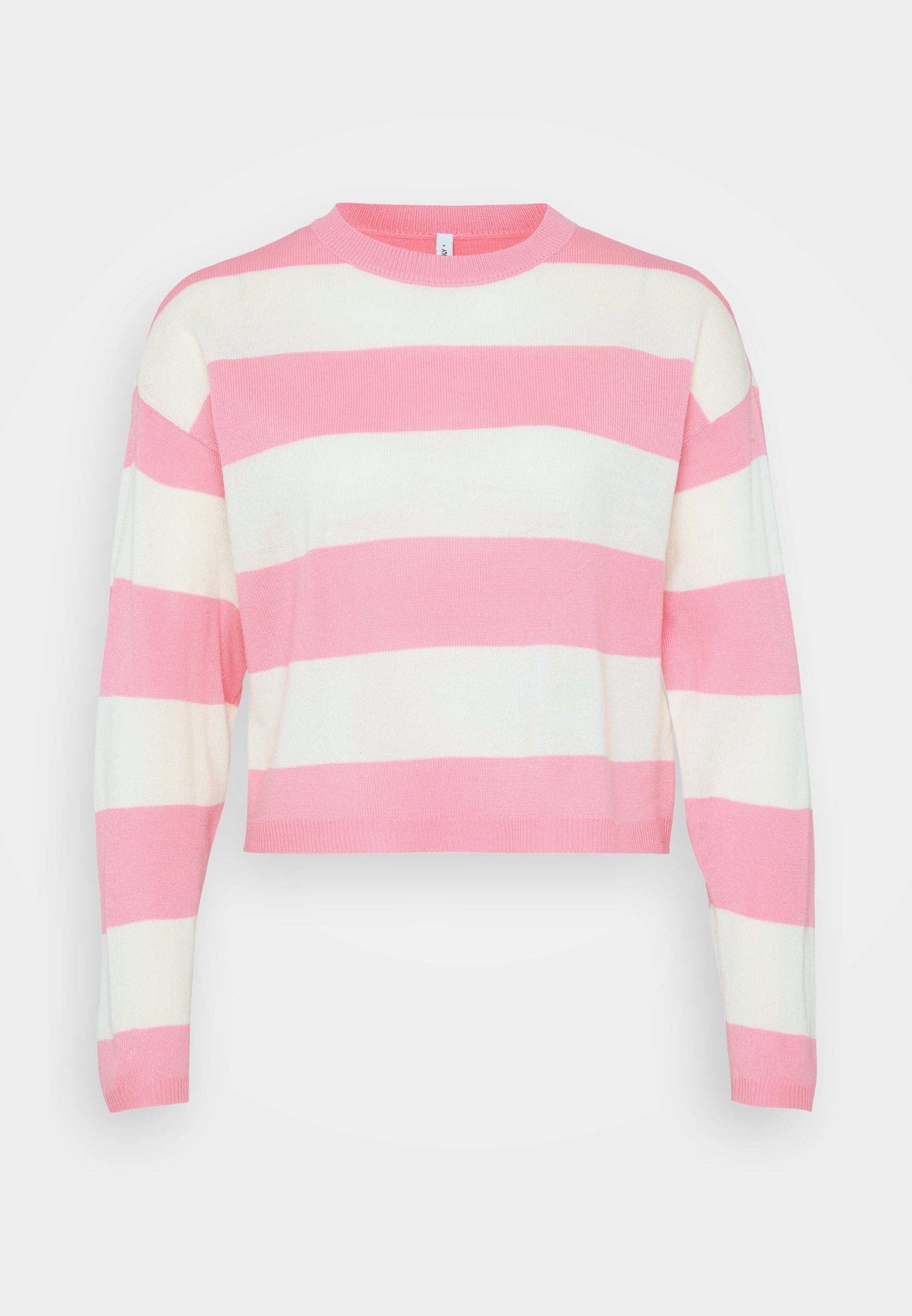 ONLY Petite ONLDERRY STRIPE O NECK - Jumper - Wild Rose/cloud Dancer