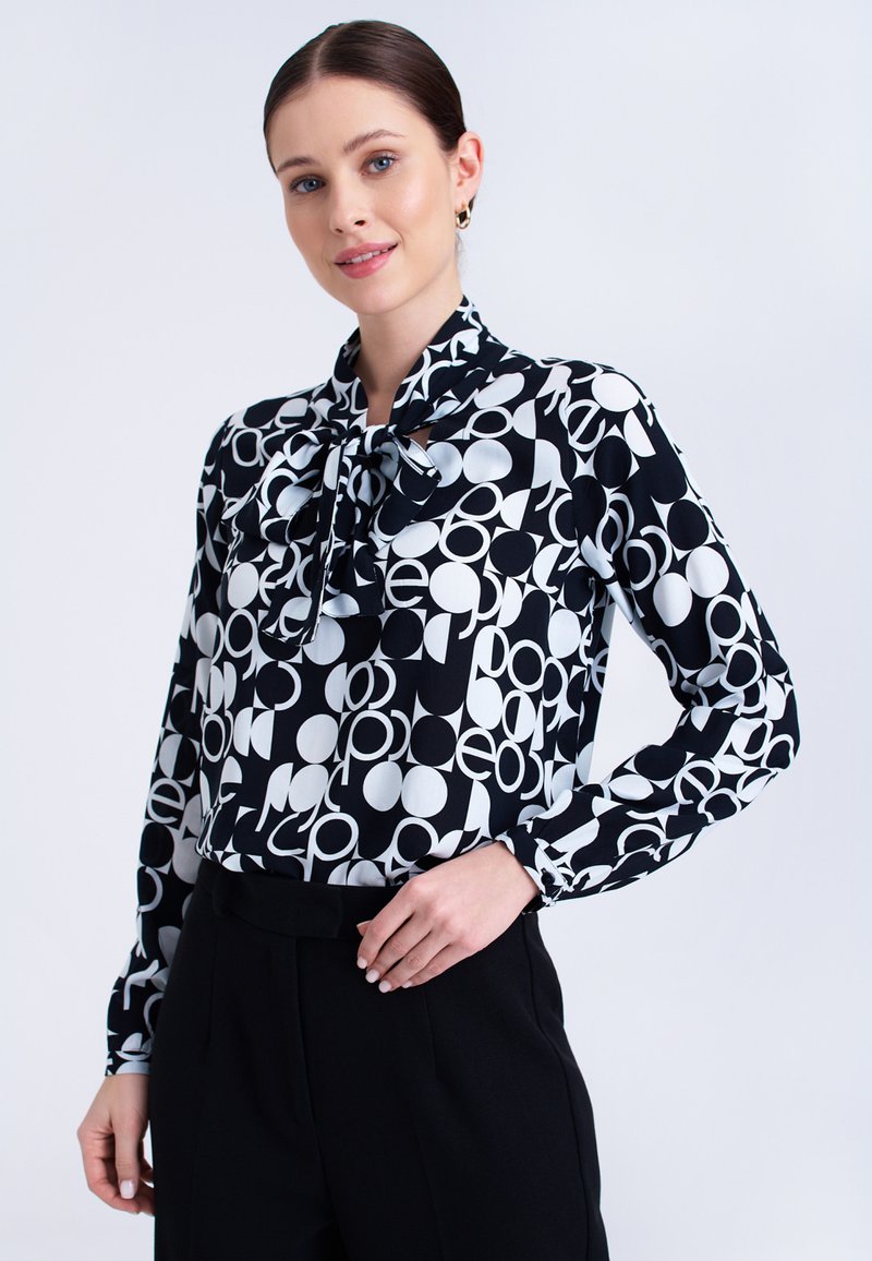  Bluse - Black Print