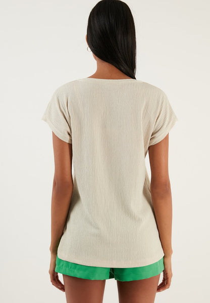 LELA REGULAR FIT - T-Shirt Basic - Stone