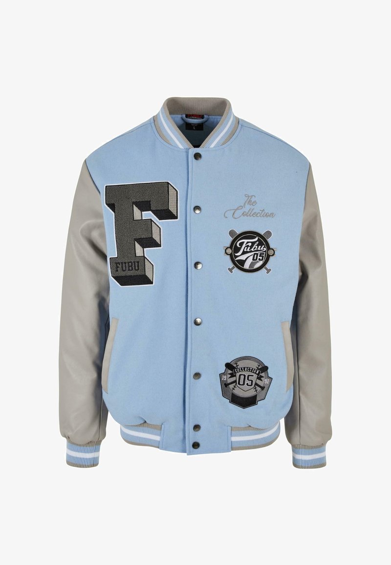 FUBU COLLEGE VARSITY - Bomberjacke - Blue Light Grey