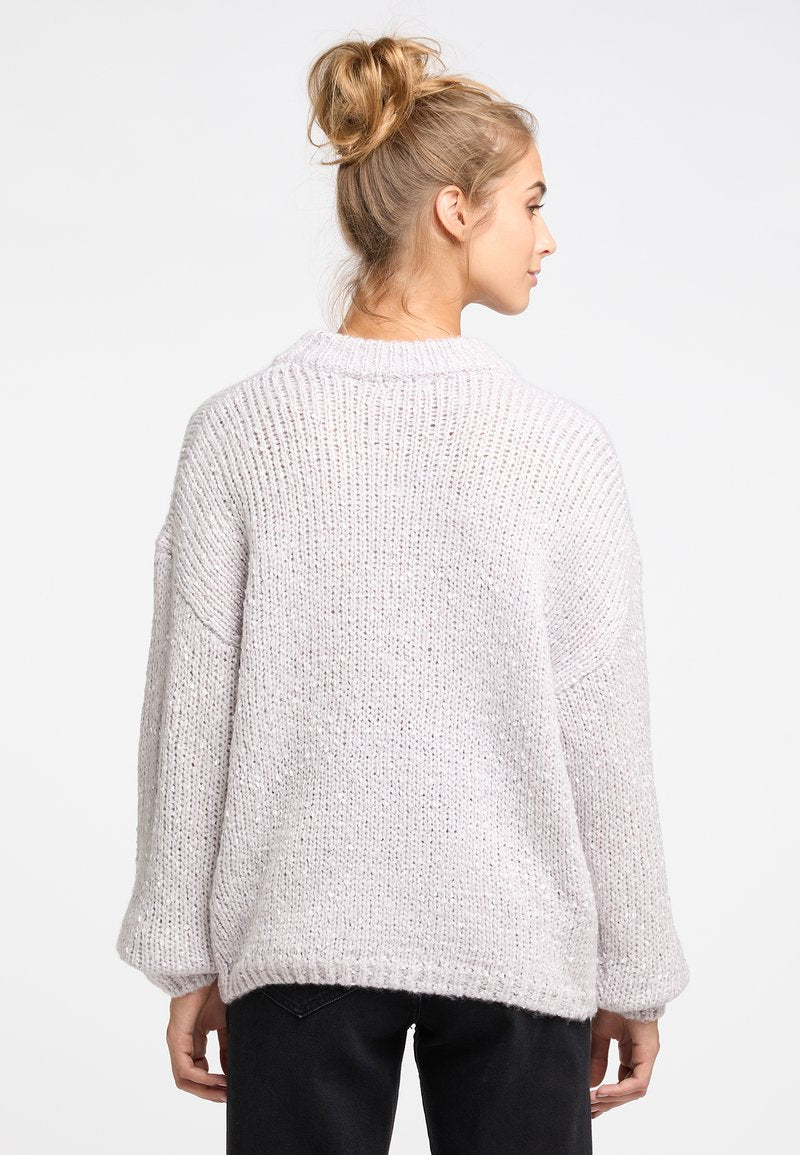 IZIA GAYA - Strickpullover - Hellgrau