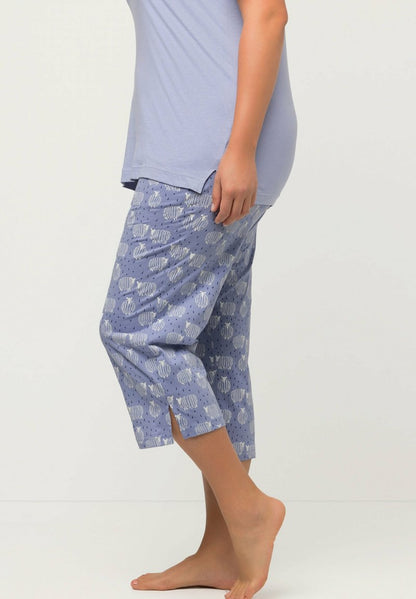 Ulla Popken Nachtwäsche Hose - Purple Blue
