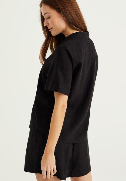WE FASHION VAN MIX - Hemdbluse - Black