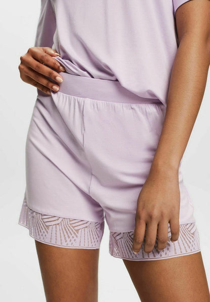 ESPRIT SET MIT SPITZENBESATZ - Nachtwäsche Set - Violet