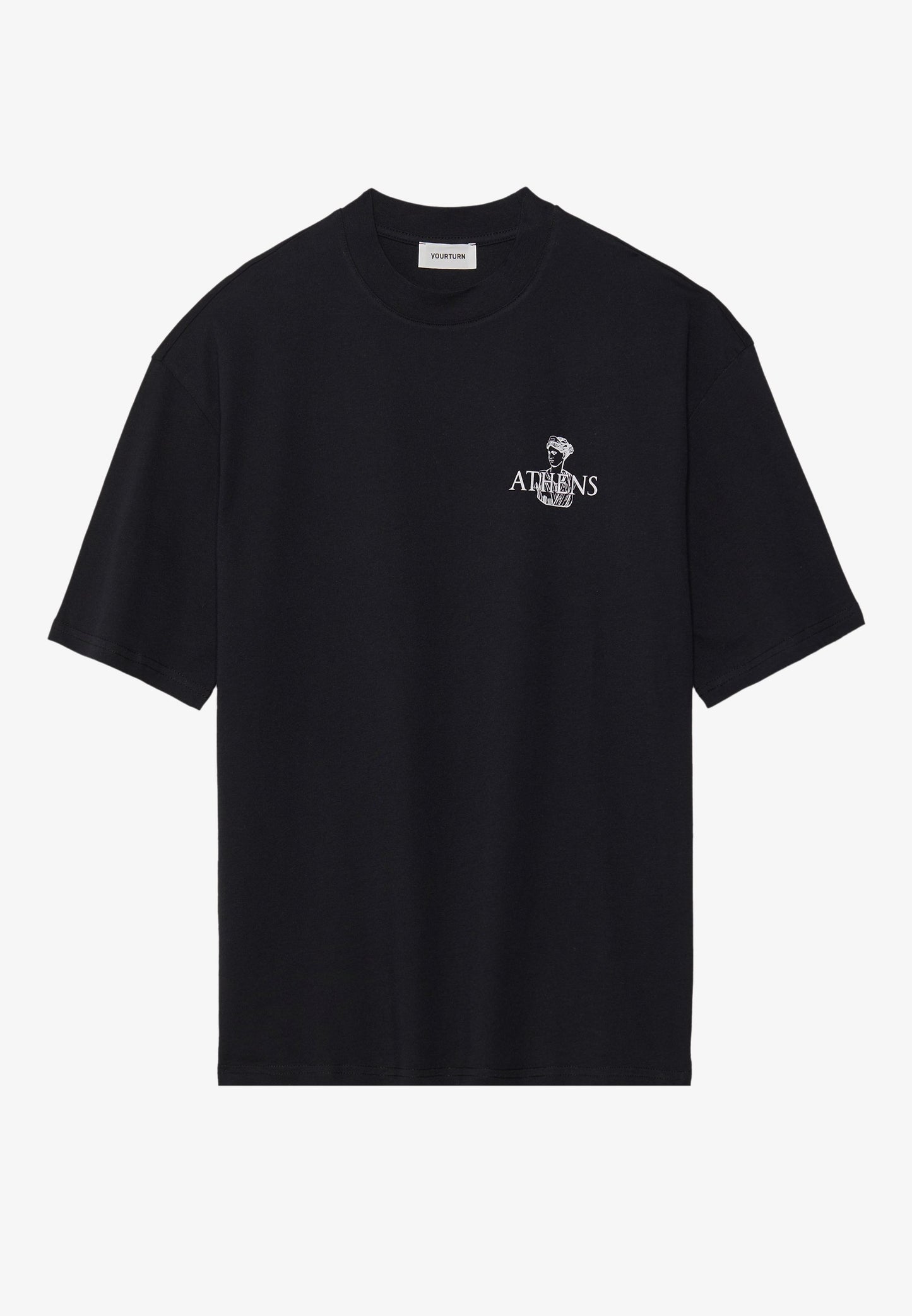 YOURTURN UNISEX - Print T-shirt - Black