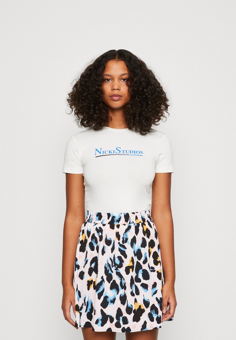  LOGO FITTED - T-Shirt Print - White