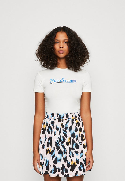  LOGO FITTED - T-Shirt Print - White