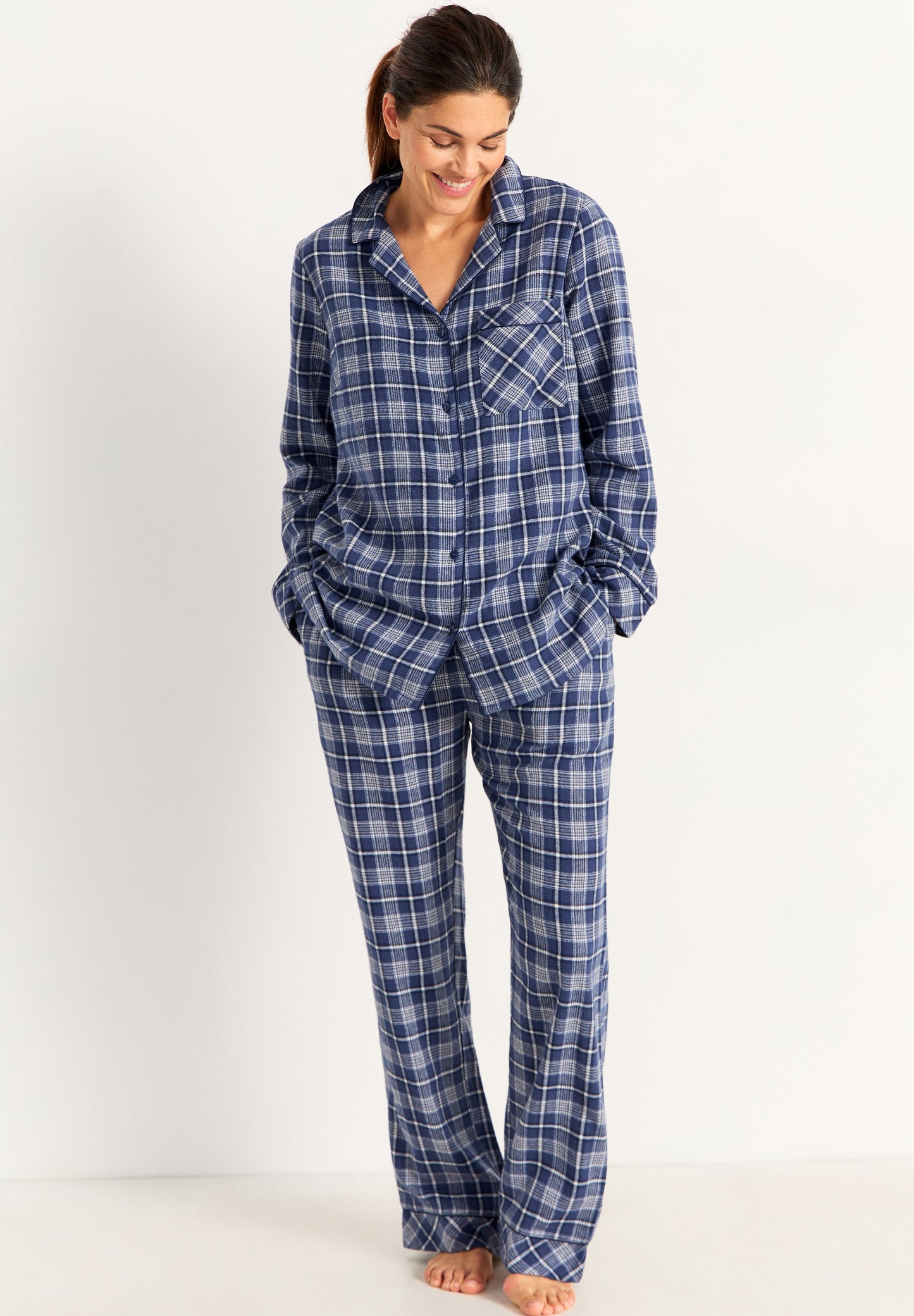  CHECKED SET - Pyjama Set - Blue Checked