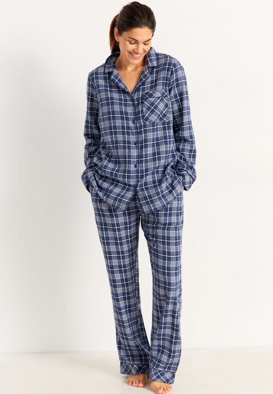  CHECKED SET - Pyjama Set - Blue Checked