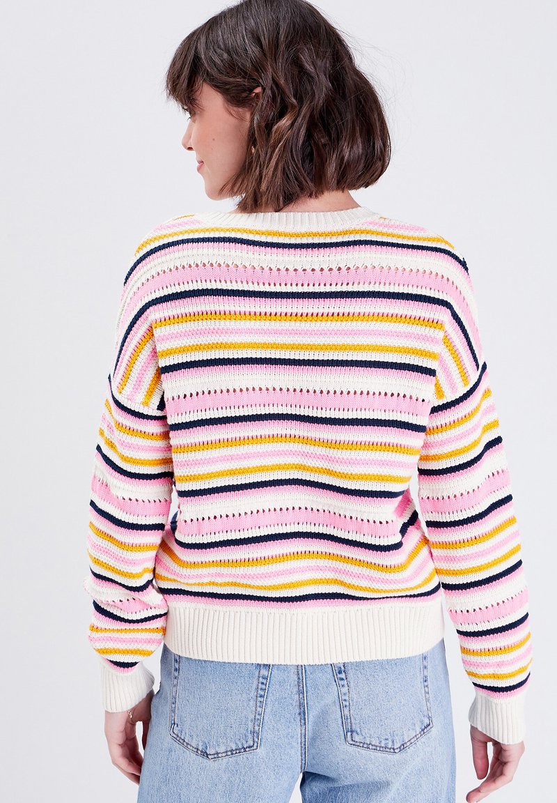  MIT RUNDHALSAUSSCHNITT - Strickpullover - Rose Vif