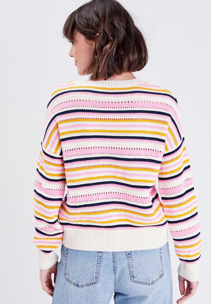  MIT RUNDHALSAUSSCHNITT - Strickpullover - Rose Vif