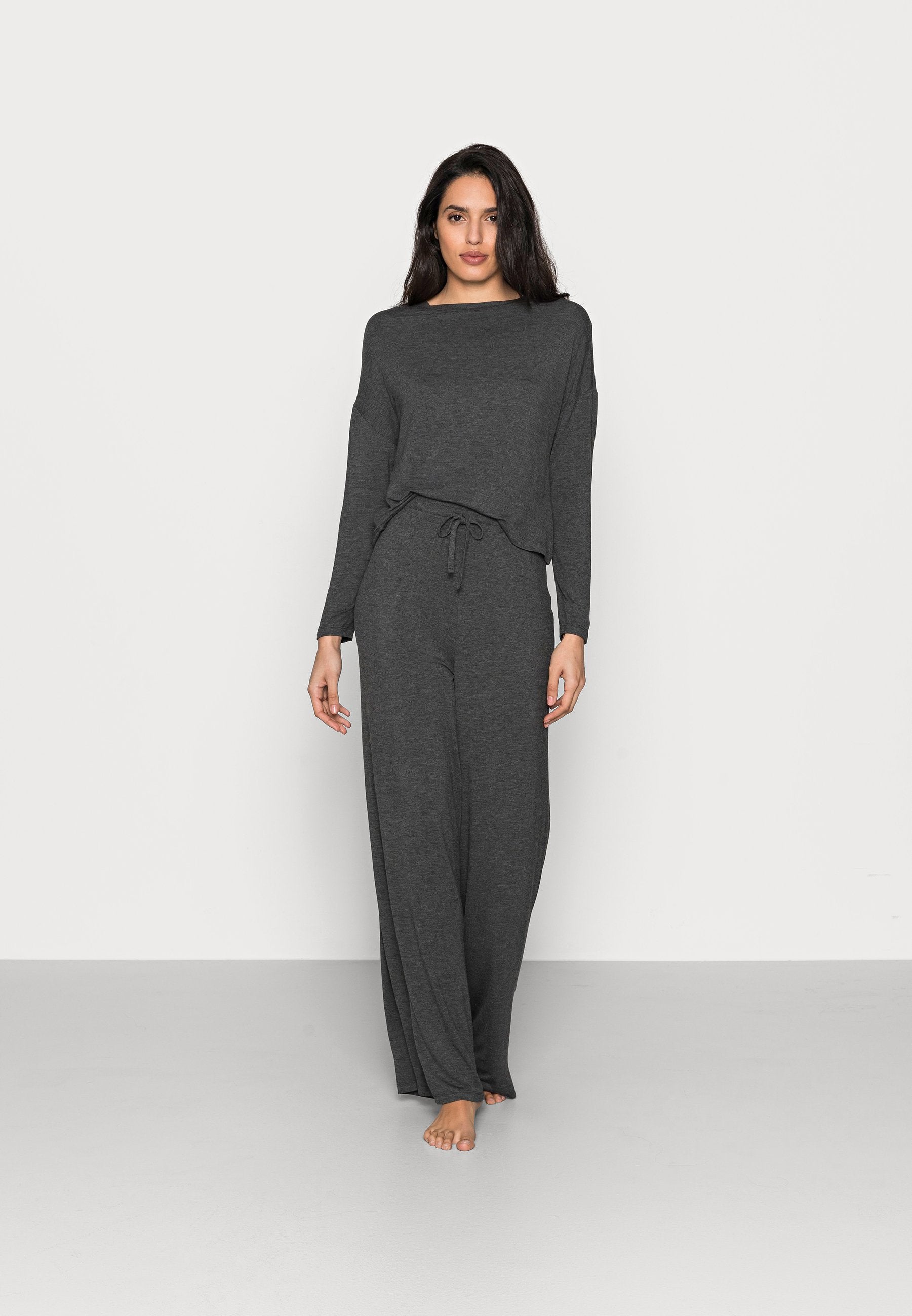 Anna Field WIDE LEG - Pyjama Set - Dark Grey