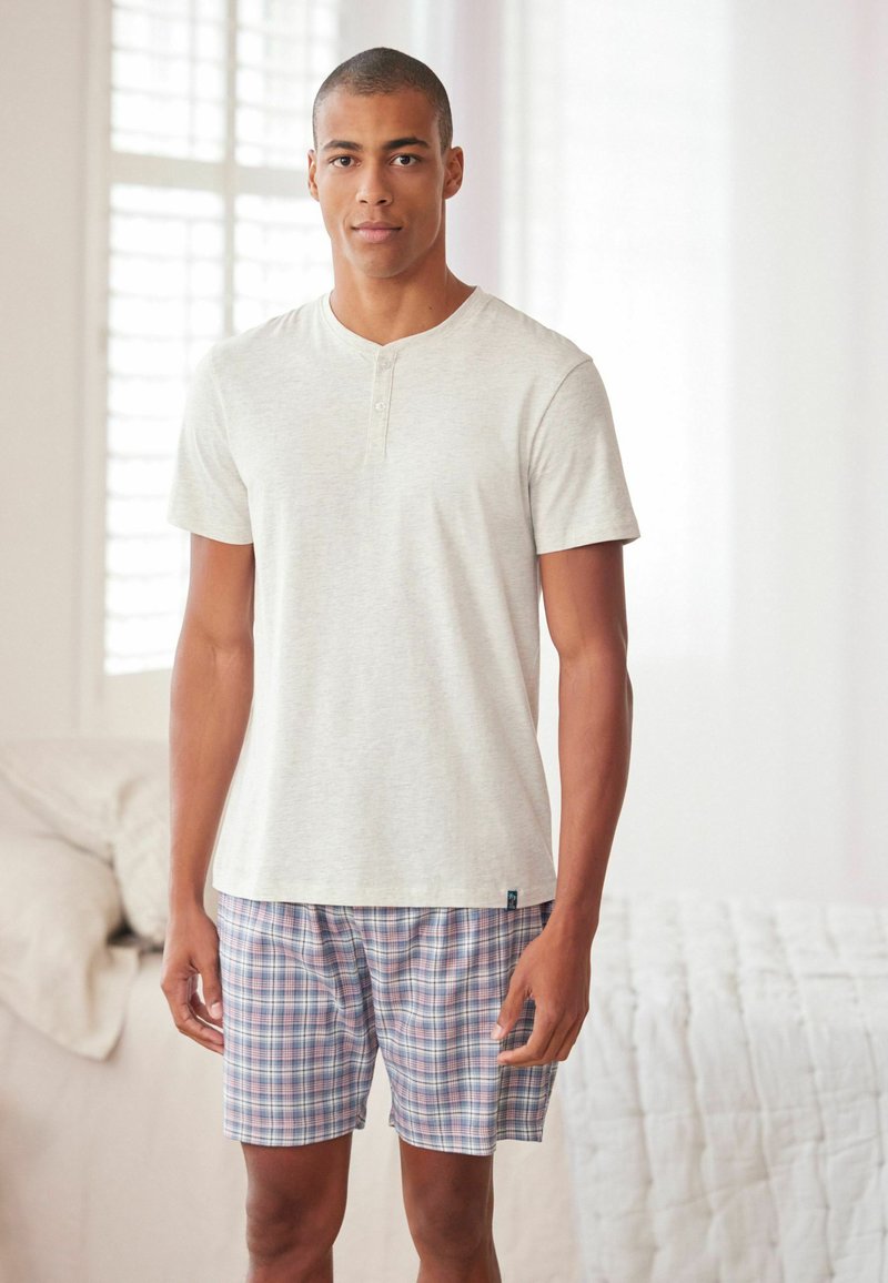 Next SET LIGHTWEIGHT STANDARD - Pyjama - Cream Blue Supersoft