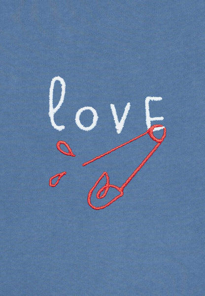  LOVE BROD VINTAGE UNISEX - Kapuzenpullover - Blue